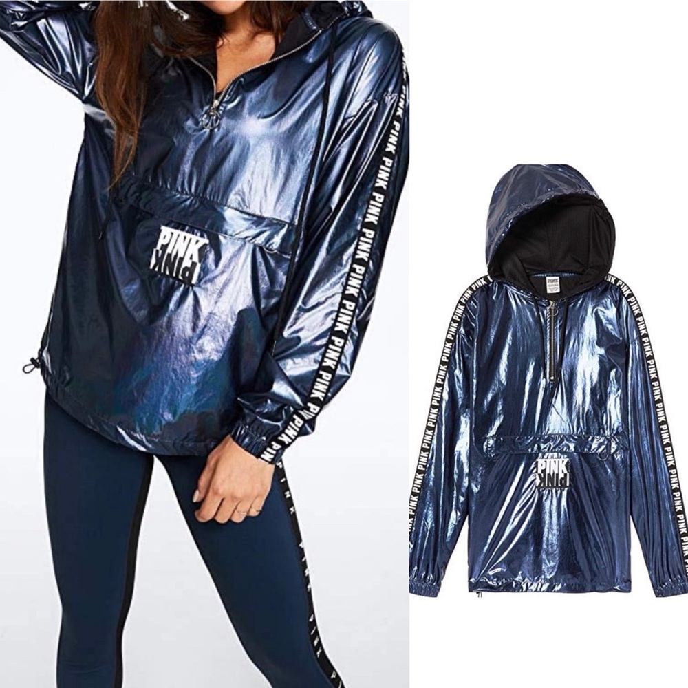 PINK SPORT JACKET ANORAK sport jacket Quarter zip Color Ensign Foil BLACKSHINE